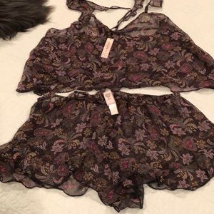 Victoria secret sheer 2 piece set